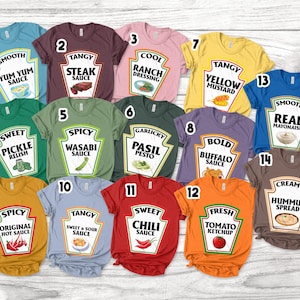 Group Condiments Shirt/Matching Condiment Halloween Costume Shirt/Ketchup And Mustard Shirts/Halloween Costume/Condiments Group OFUT14