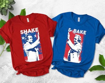 Shake and Bake Matching 4th of July Shirt for friends Drinking Shirt for Fourth of July American Presidents Shirt UMYZ17