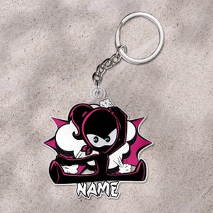 Custom Ninja Kidz keychain, Ninja Kidz Warrior keychain, Ninja Warrior, Custom Name, Ninja in Training UMAN01-3