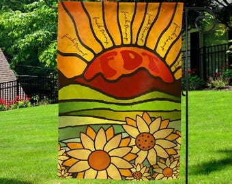 Subtle F*ck Trump Flower Garden Flag, F*ck Trump Yard Flag, Anti Trump Flag Outdoor, Democrat Garden Flag Gift SLWY10
