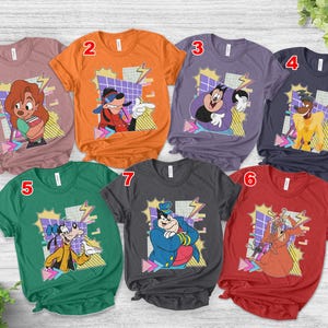 Disney A Goofy Movie Characters Portrait Shirt/Powerline Max Roxanne Bigfoot Bobby Shirt/Disneyland Family Trip Gift/Disney Trip 2025 OHP501