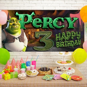 Shrek Birthday Party, Shrek Party Banner, Shrek Birthday Backdrop, Shrek Decorations, Shrek Birthday, Birthday Banner, Shrek Backdrop SLUO17