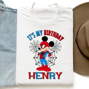 It's My Birthday Spiderman Mickey shirt, Boys Disney Shirt, Mickey Mouse Shirt, Disney Family Matching Shirt, Disneyland Shirt UNYL06