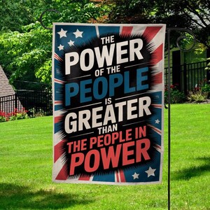 Power of the People Resist Protest Garden Flag, Anti MAGA Protest Flag,  Political Activist Rally Flag AXFF09