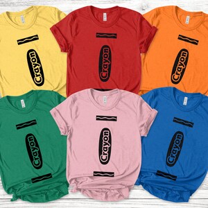Crayon Matching Family Shirts/Crayon Halloween Costume Shirt/Crayon Box Shirt/Crayon Color Shirt/Crayon Family Group Shirts OFVW08
