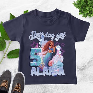Little Mermaid Birthday Shirt, Ariel Birthday Shirt, Custom Ariel Birthday Shirt, Family Birthday Shirt UMVR15