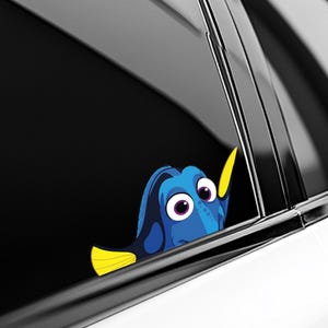 Dory Nemo Peeker Peeking Car Window Decals - Funny Bear Bumper Waterproof Stickers - Finding Nemo - Pack Stickers UNZMSK23