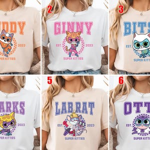 Superkitties Birthday Shirt/Super Kitties Birthday Family Shirts/Hero Kitties Shirt/Custom Birthday Shirt/Super Cat Birthday Tee OHSI06