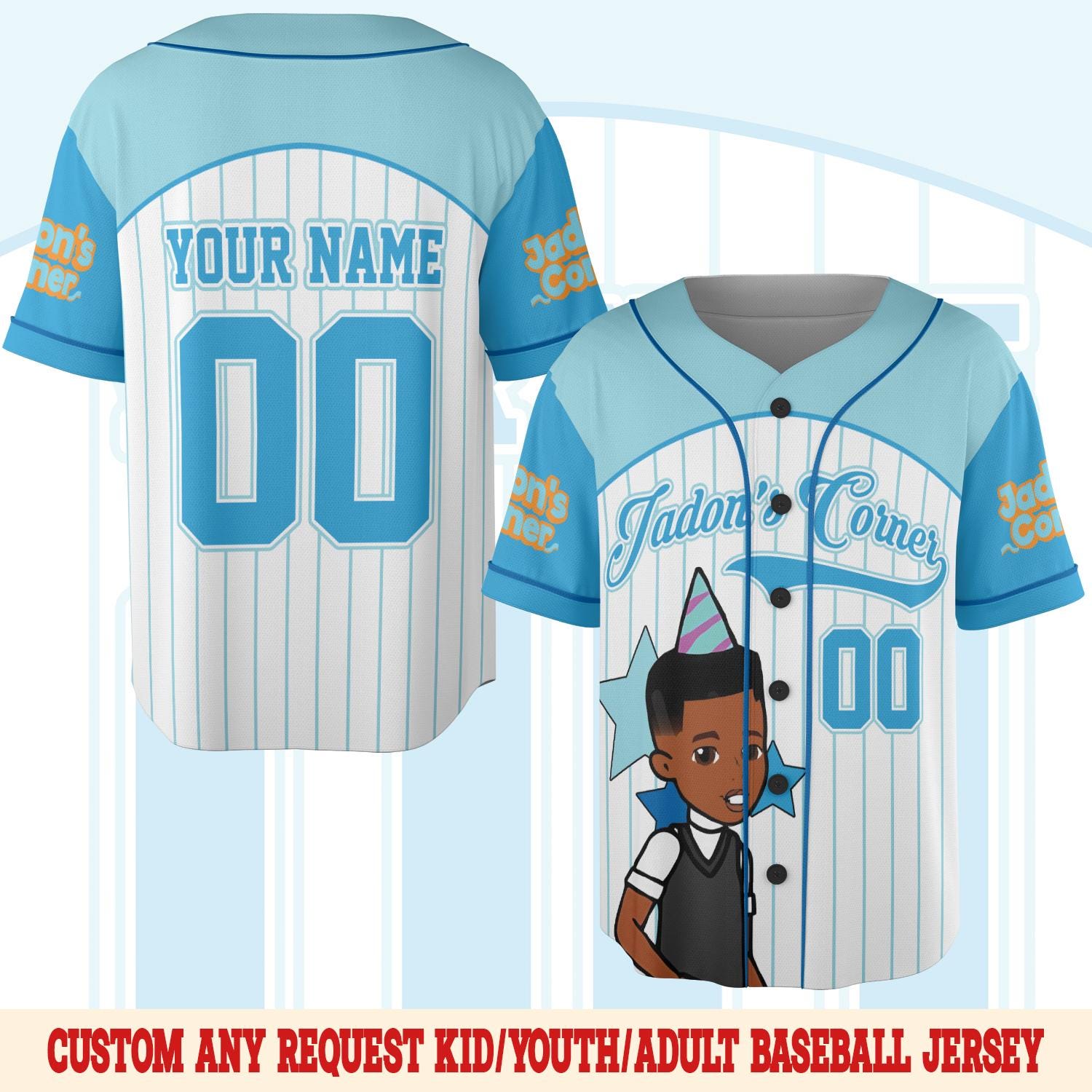Discover Custom Gracie's Corner Baseball Jersey, Jadon Gracie's Corner Birthday Boy Baseball