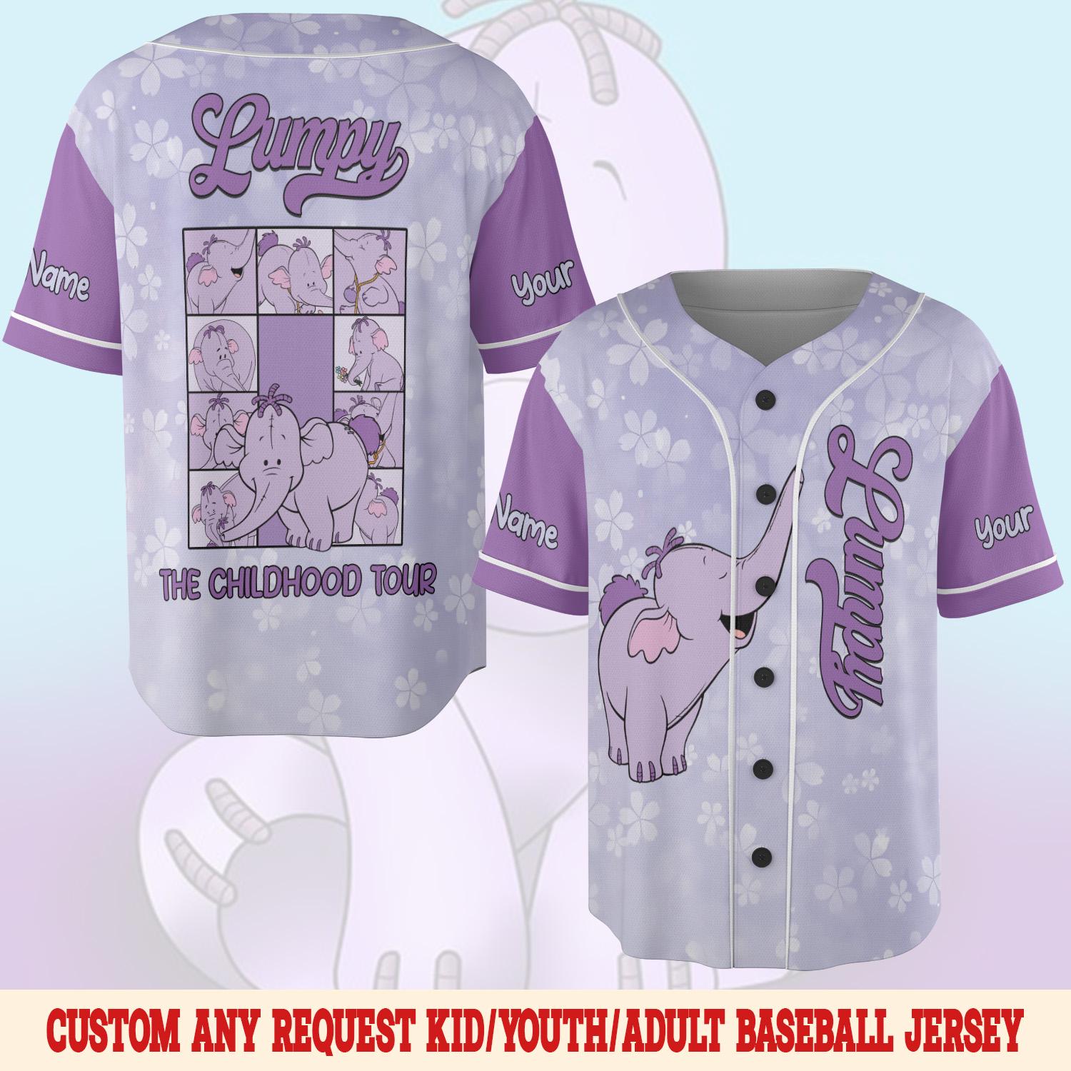 Discover Custom Disney Lumpy Baseball Jersey, Winnie The Pooh Shirt, Personalized Disney Jersey