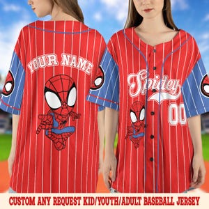 Personalized Spidey and His Amazing Friends Baseball Jersey/Peter Parker Spidey Birthday/Spidey and His Amazing Friends Shirt OHRX03-2