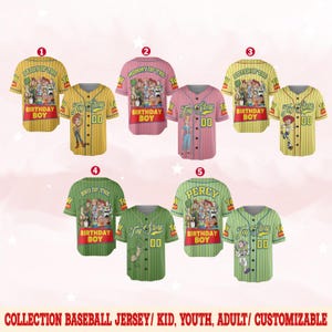 Custom Toy Story Baseball Jersey, Disney Toy Story Baseball Jersey, Disney Baseball Team Outfit, Toy Story Jersey Gift UNZC17