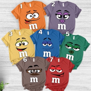M&M Candies Shirt, M And M Matching Family Shirt, Group MM shirt, halloween cand,y halloween costumes, Halloween M M, Family Costume UM1N21