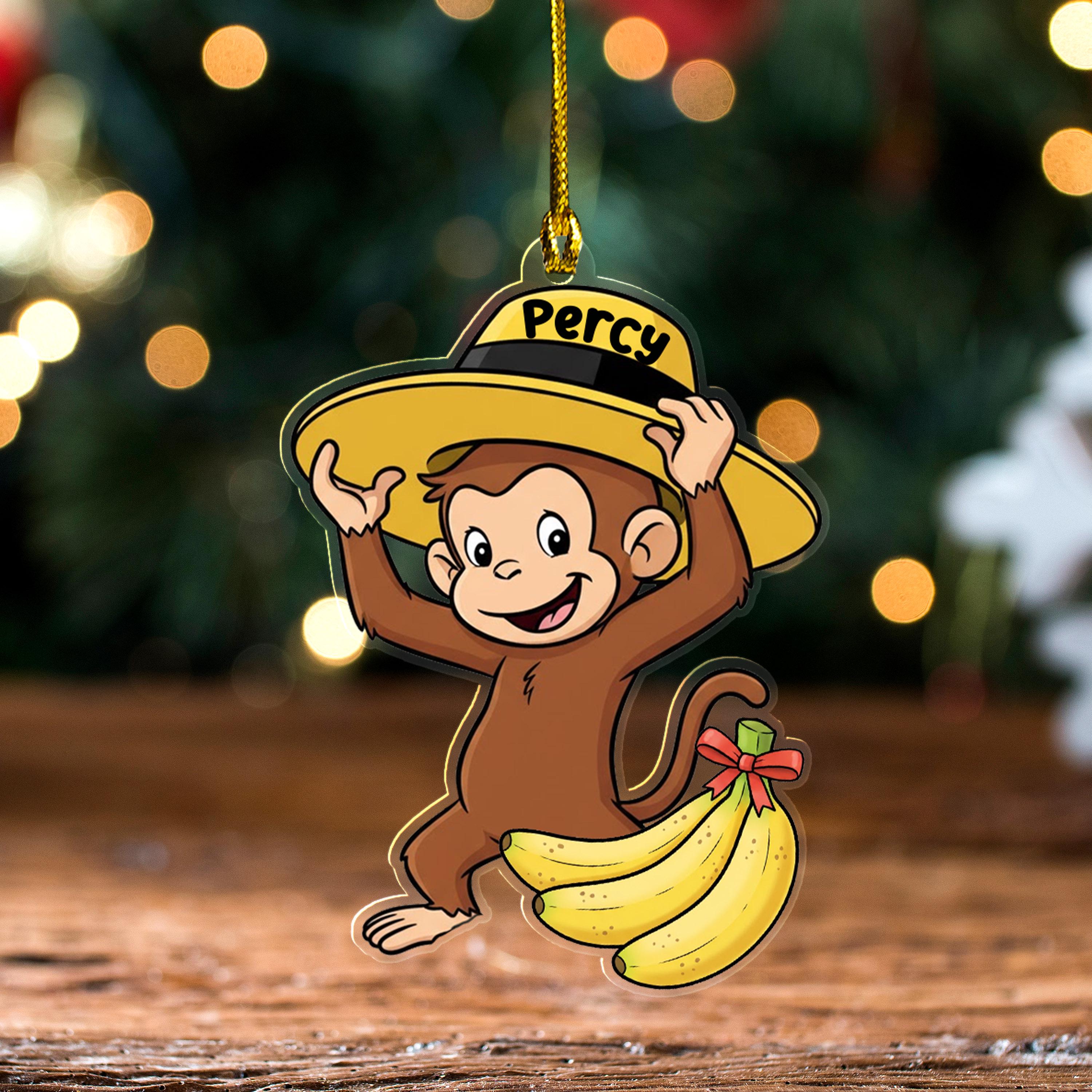 Discover Custom Curious George Ornament, Custom Name and Year, Customized Curious George