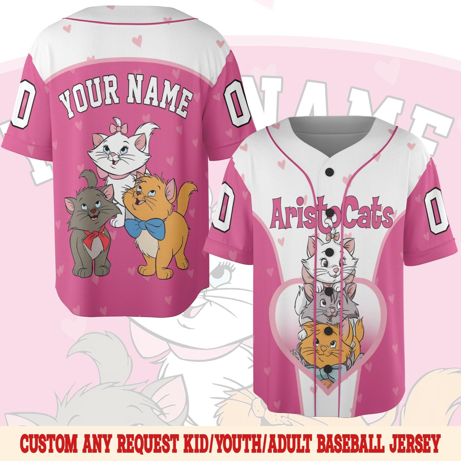 Discover The Aristocats Marie Jersey Shirt, Disney The Aristocats Baseball Jersey