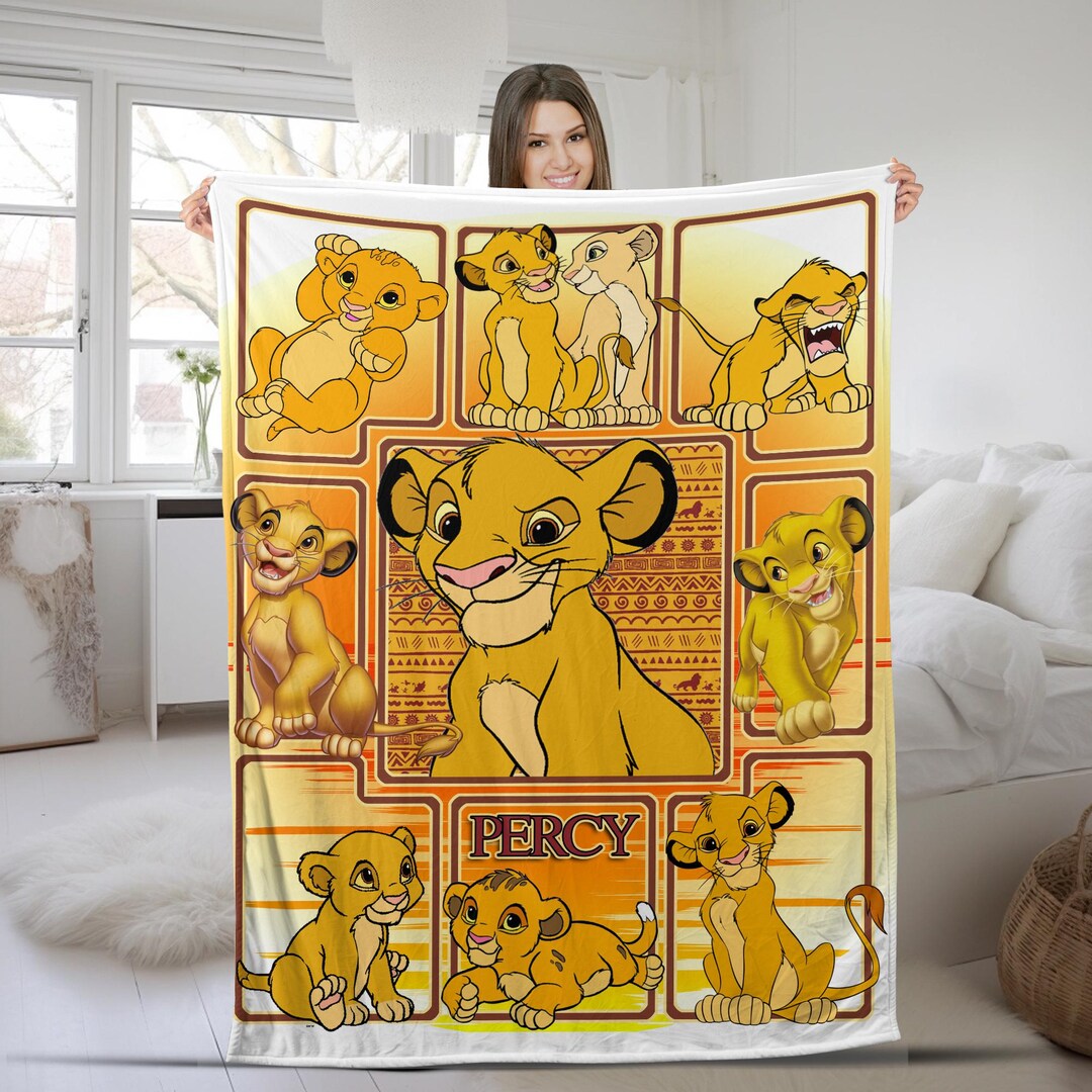Custom Baby Simba Blanket, Disney Lion King Blanket, Lion King Birthday ...