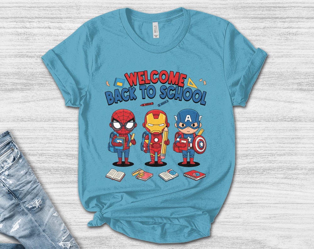 Superhero Back To School Shirt, School Boys Shirt, Preppy Back To School Shirt, Cartoon First Day Of School, Boy Kids Back School Axgy06 Onlytee