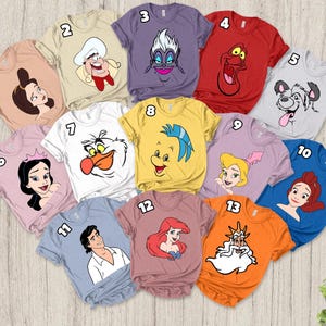 Disney The Little Mermaid Group Matching Shirt, Ariel Flounder Sebastian Ursula King Triton, Disneyland Family Matching Shirt S-14042313