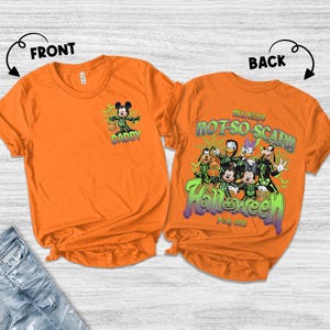 Vintage Mickey&#39;s Not So Scary Halloween Party 2025 All Characters Skeleton Shirt, Disney Halloween Shirt, 2025 Halloween Disney Tee AXGE04