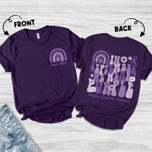 Hodgkin Lymphoma Awareness shirt,Hodgkin Lymphoma, lymphoma awareness, purple ribbon, blood cancer support in September i wear purple UN1M18