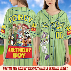 Custom Toy Story Baseball Jersey, Disney Toy Story Baseball Jersey, Disney Baseball Team Outfit, Toy Story Jersey Gift UNZC17-05