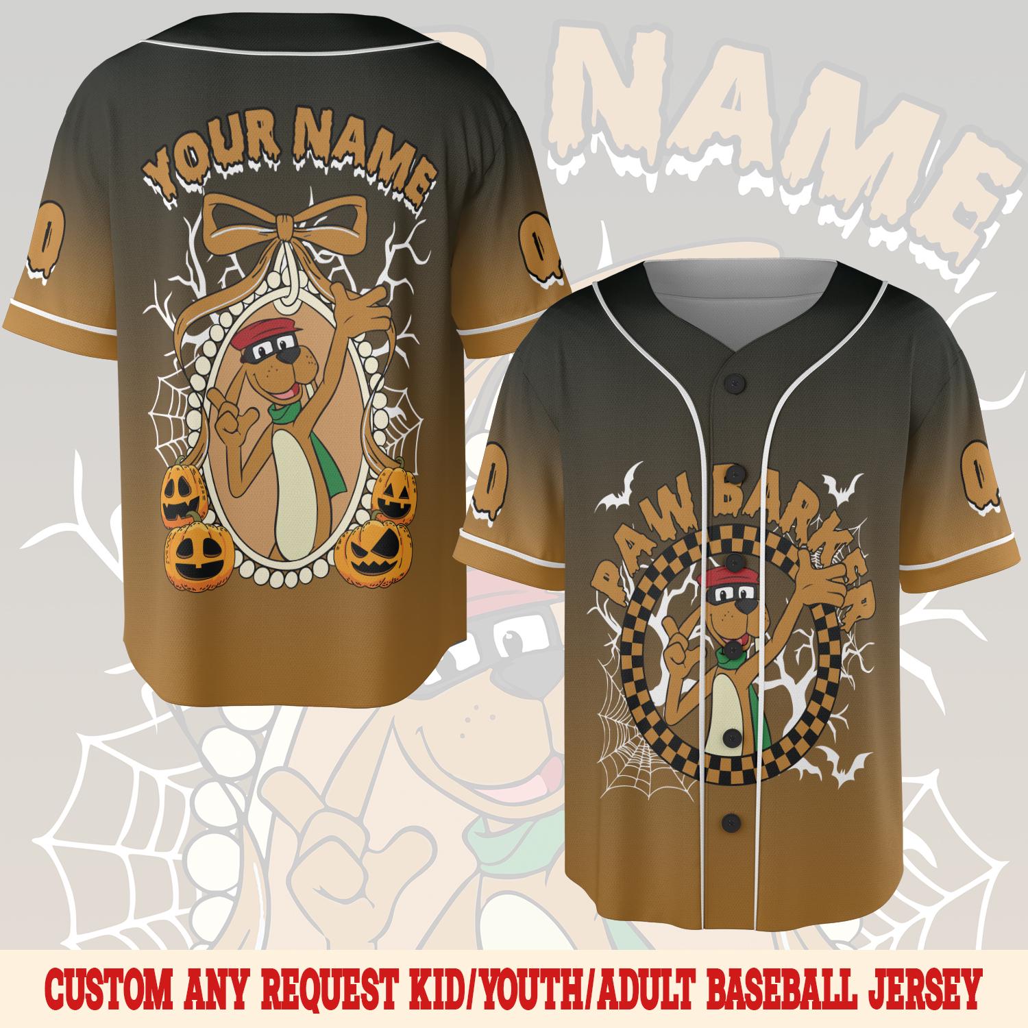 Discover Custom Go Dog Go Character Halloween Baseball Jersey, Halloween Party 2025 Jersey