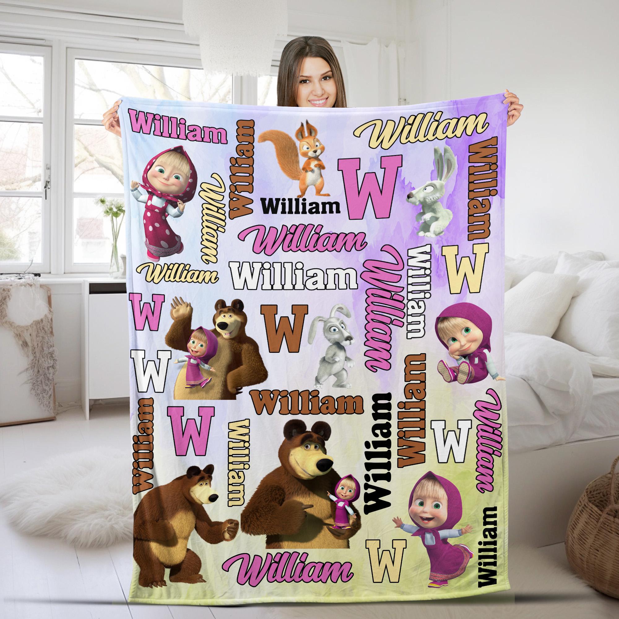 Discover Marsha And Bear Blanket, Marsha And Bear Velvet Blanket, Marsha And Bear Cartoon Blanket