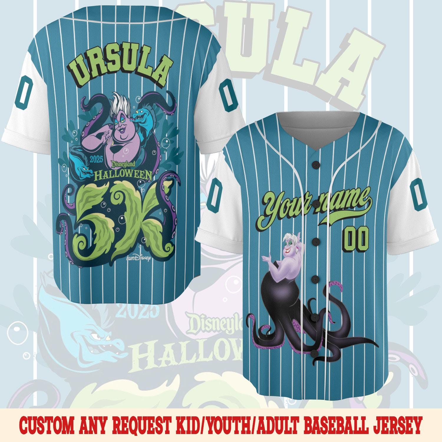 Discover RunDisney Half Marathon Weekend Baseball Jersey, Run Villains Ursula Cruella Maleficent