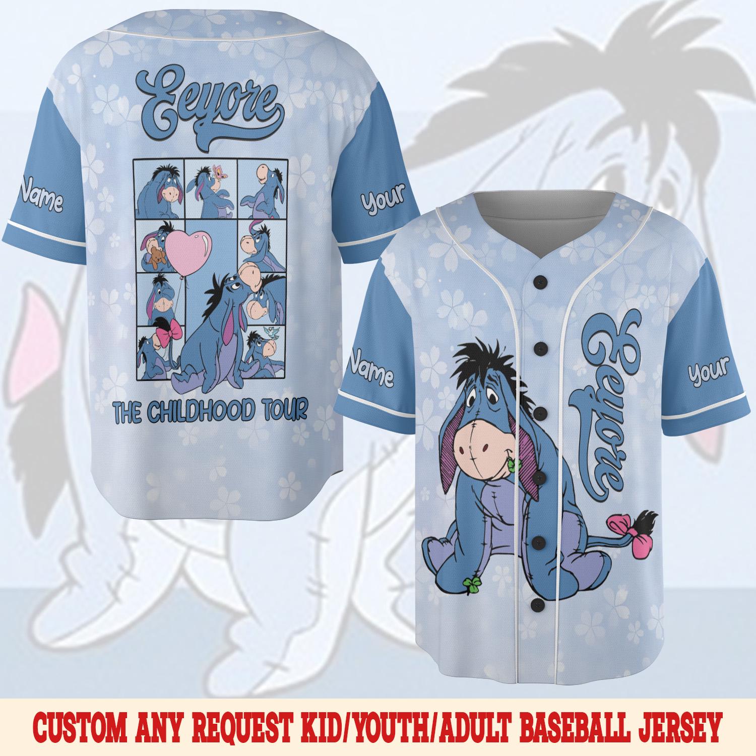 Discover Custom Disney Eeyore Baseball Jersey, Winnie The Pooh Shirt, Personalized Disney Jersey