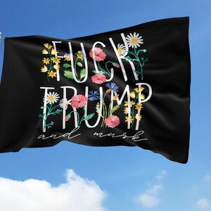 Subtle Fck Trump and Musk Flag, Women&#39;s Rights Flag, Equal Rights, Anti Trump, Anti Musk, Roe v Wade Flag OHS306