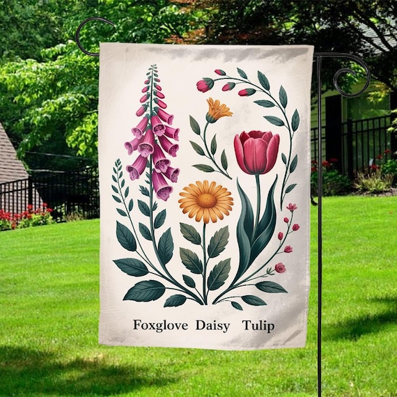 Foxglove Daisy Tulip Flag/fdt Flag, Feminist Flag, Funny Political