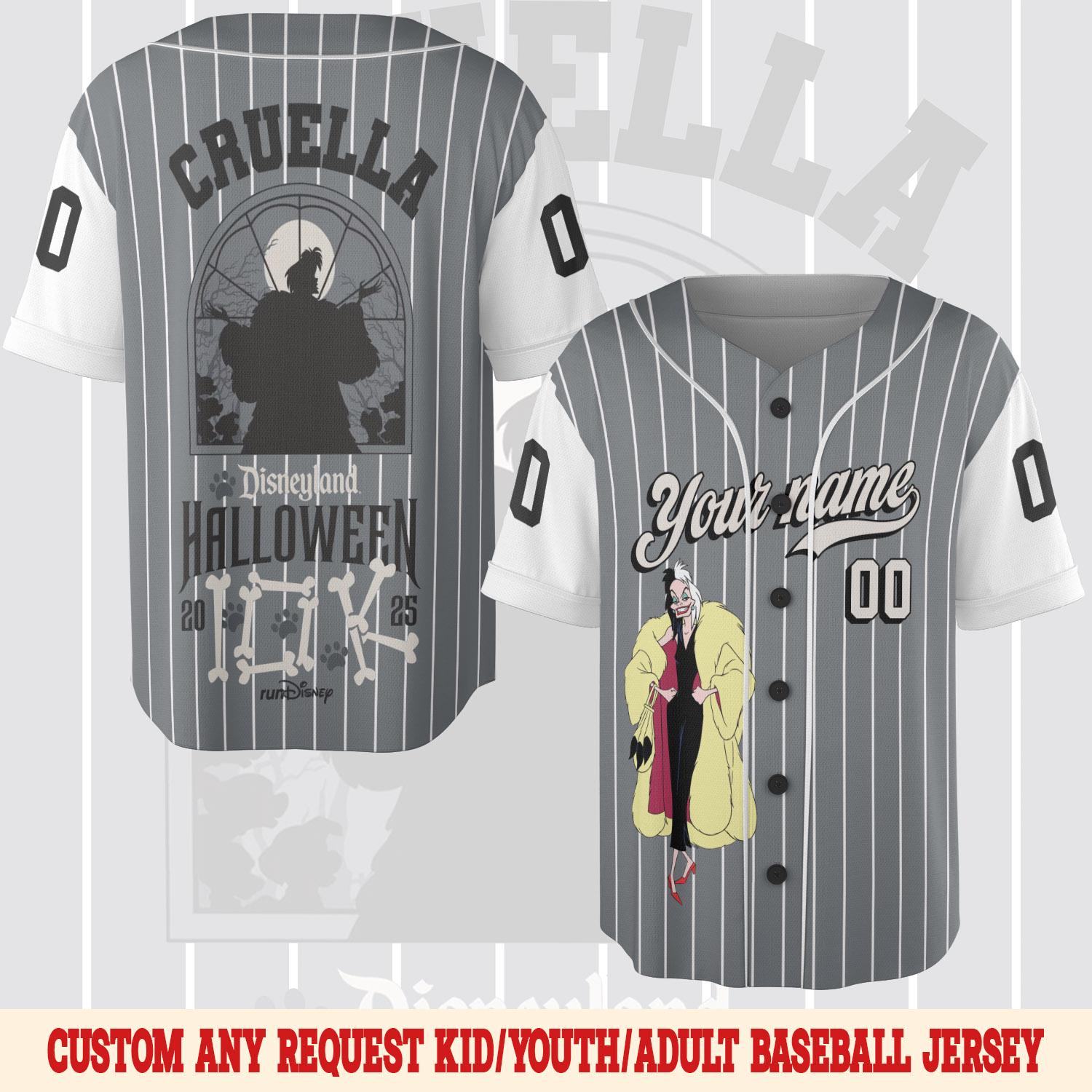 Discover RunDisney Half Marathon Weekend Baseball Jersey, Run Villains Ursula Cruella Maleficent