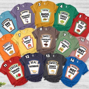 Group Condiments Shirt/Matching Condiment Halloween Costume Shirt/Ketchup And Mustard Shirts/Halloween Costume/Condiments Group OGVD01