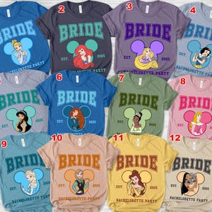 Disney Bachelorette Shirt, Princess Bride T-Shirt, Bridal Party Disneyland Tee, Disney Bride Team, Bachelor Wedding Party Disneyworld UNV412