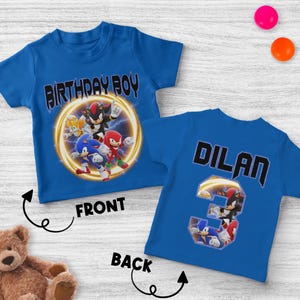 Inspired Gamer Birthday T Shirt, The hedgehog Theme Party, Matching Family Shirts, Birthday Toddler, Youth Tee, All sizes, Unisex Tee AXHG01