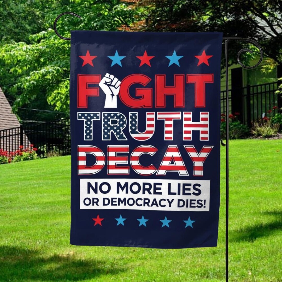 Fight Truth Decay Flag, No Kings in America Garden Flag, Resistance ...