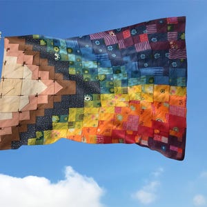 Pride Garden Flag/LGBTQ Pride Progress Stained Glass Garden Flag/Outdoor Decor Flag For Yard/Pride Home Gay Pride Month Decoration OHSF16