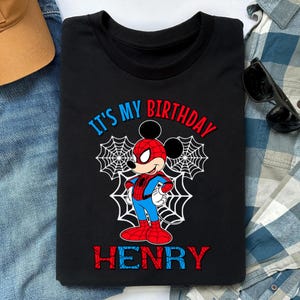 It's My Birthday Spiderman Mickey shirt, Boys Disney Shirt, Mickey Mouse Shirt, Disney Family Matching Shirt, Disneyland Shirt UNYL06