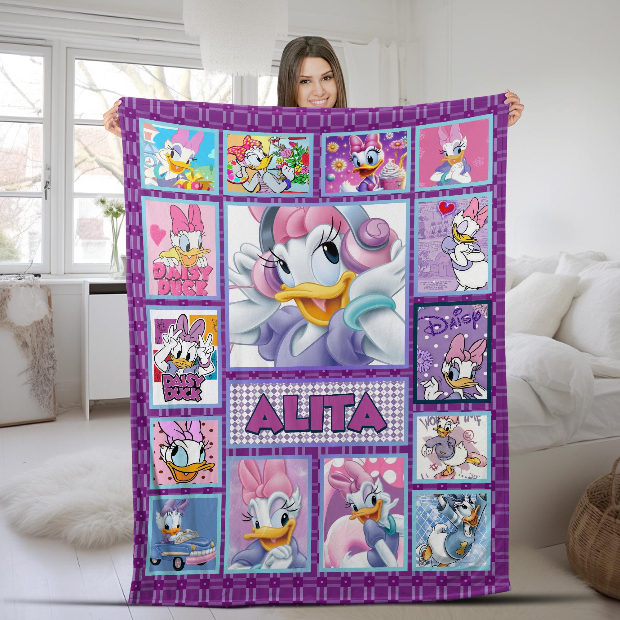 Personalized Daisy Duck Blanket, Daisy Duck Blanket, Mickey and
