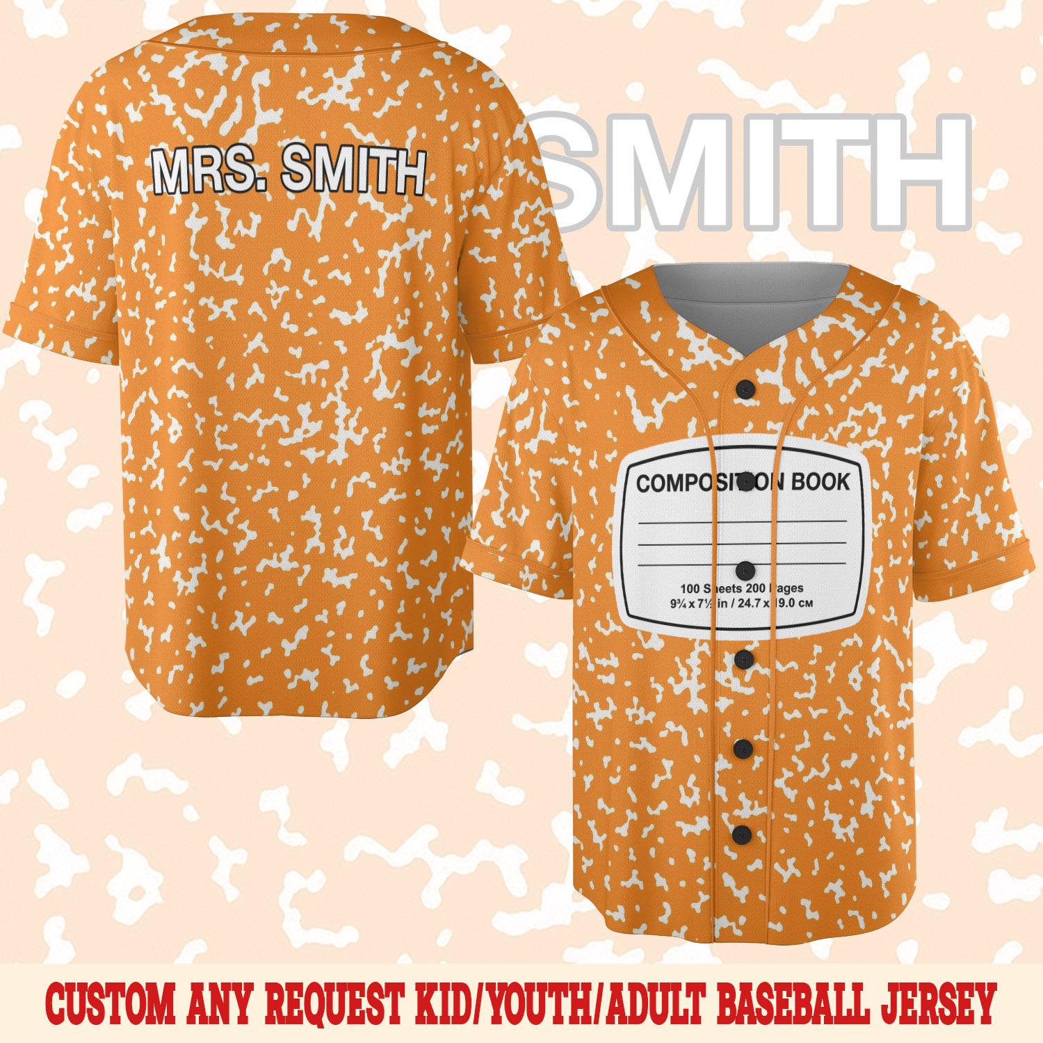 Discover Customize Your Color School Supplies Group Costume Baseball Jersey