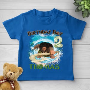 Disney Maui Birthday Boy Shirt, Prince Maui Birthday Shirt, Disney Prince Birthday Shirt,Birthday Party Shirt, Hei Hei Moana Birthday UNXC03