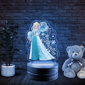 Personalized Frozen Night Light,Personalised Elsa Frozen,Personalized Gifts,Frozen Night Light,Bed Room kids Decor UMAH01-6