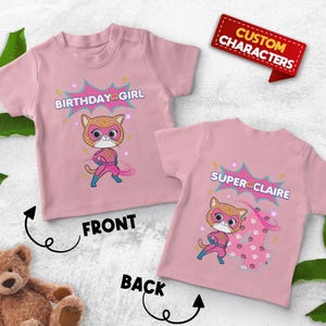 Super Kitties Inspired Birthday Shirt, Super Kittiy Party theme, Personalized Birthday Shirt, Gift Birthday Shirt, Family tees UNW125