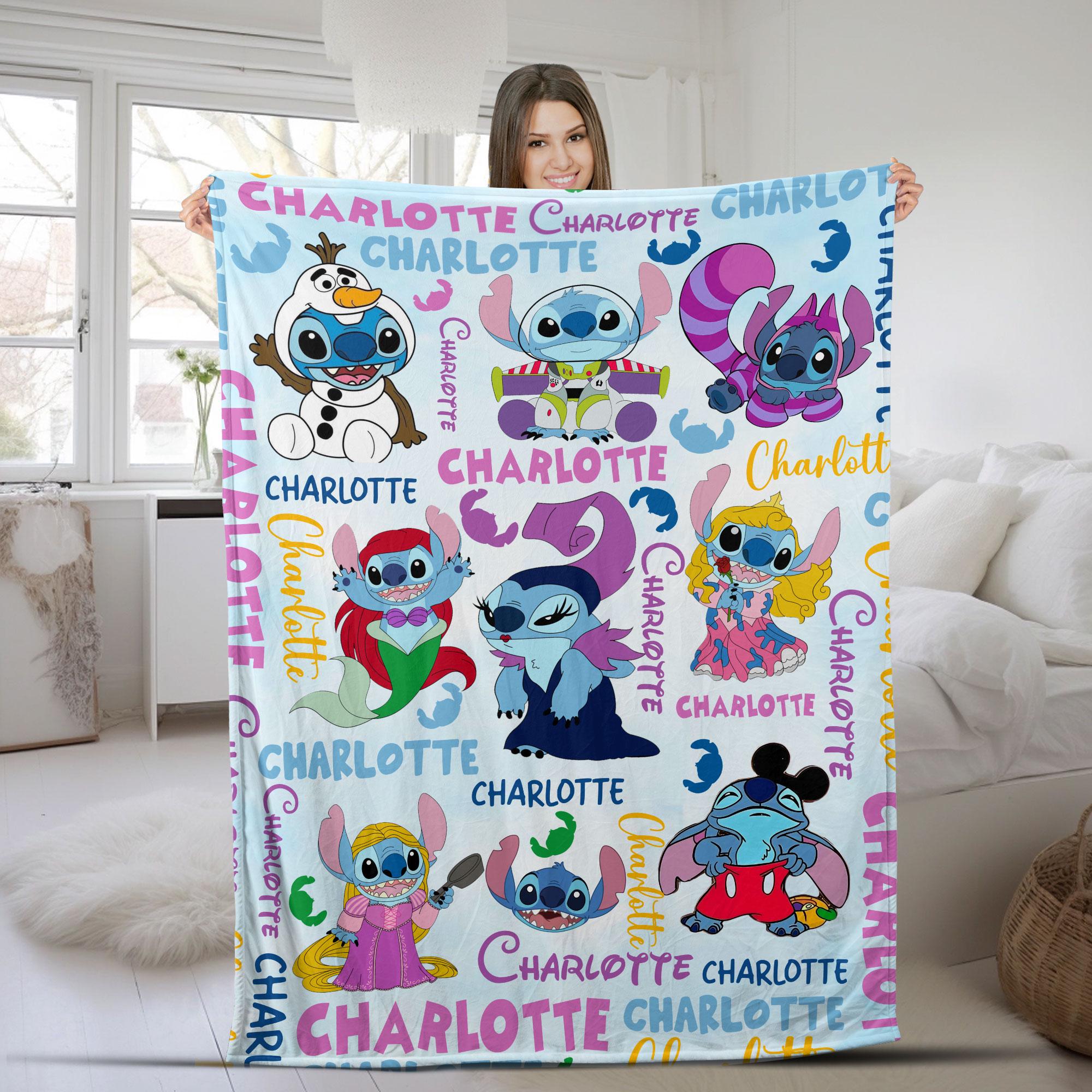 Discover Ohana Means Family Blanket – Personalized Lilo & Stitch Disney Princess Design