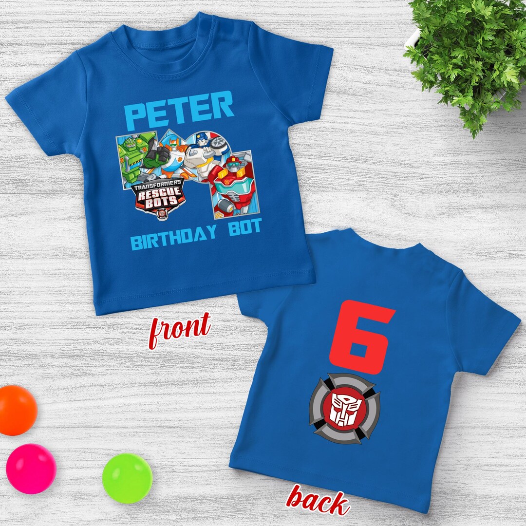 Transformer Birthday Rescue Bots Custom Shirt, Family Set Transformer ...