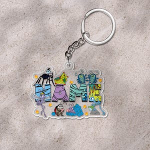 Custom A Bug&#39;s Life Christmas keychain, Custom Insect Bug Animal Animated Theme Xmas Tree Decor, Magic Kingdom Keepsake Gift UMAS24