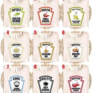 Funny Condiment Group Shirt, Ketchup, Ranch, Mustard Matching Costumes For Halloween Party, Soy Sauce Costumes For Family Or Friends SLYS05