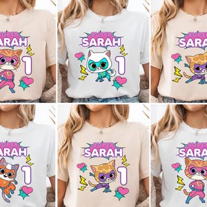 Superkitties CostumeShirt/Super Kitties Birthday Family Shirts/Hero Kitties Shirt/Custom Birthday Shirt/Super Kitties Birthday Shirt OHQ108