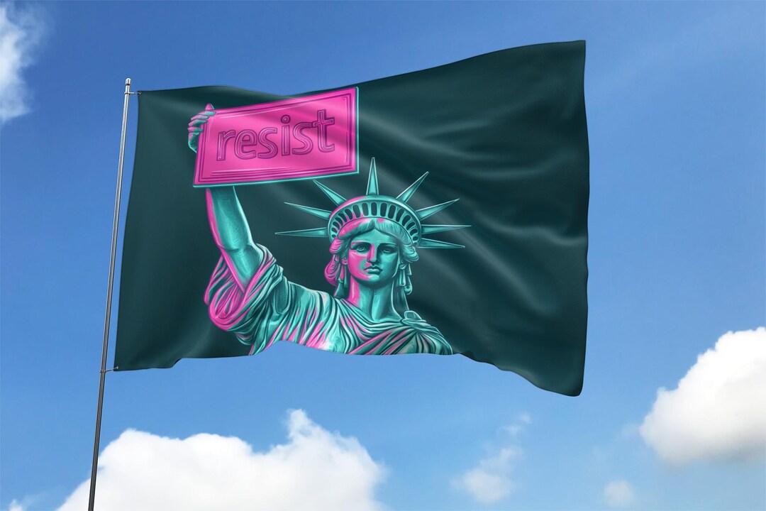 Statue of Liberty Holding Resist House Flag, Pro Women's Rights ...