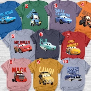 Disney Cars Family Matching Shirt, Disney Cars Shirt, Cars Group Shirt, Cars Team Shirt,Disney Vacation, Disney Birthday Crew K-11042305